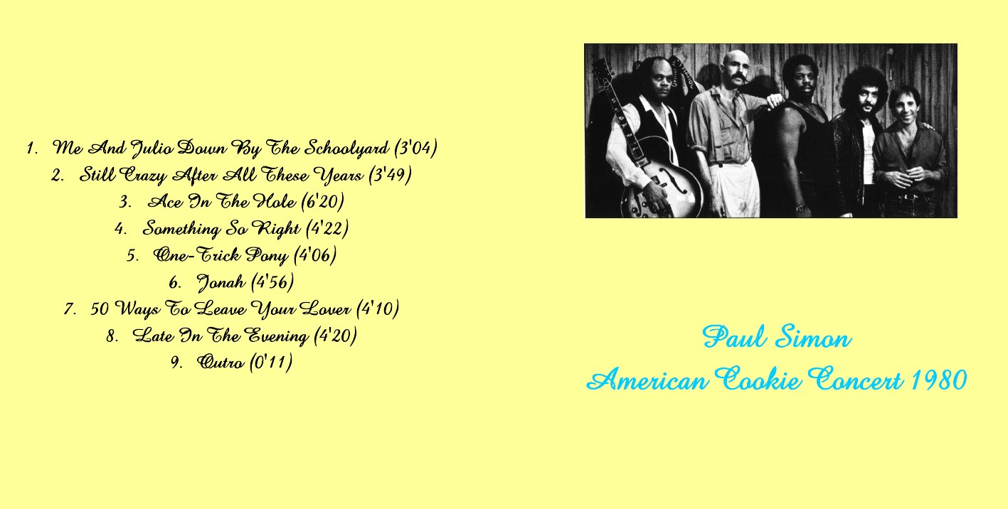 Simon Paul - American Cookie Concert 1980 front.jpg (118030 Byte)