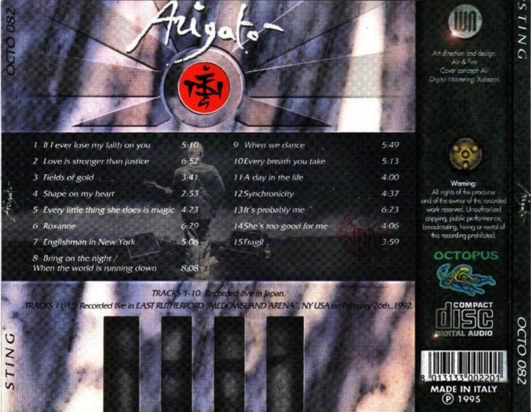 Sting 1994-02-14 Arigato back.jpg (101564 Byte)